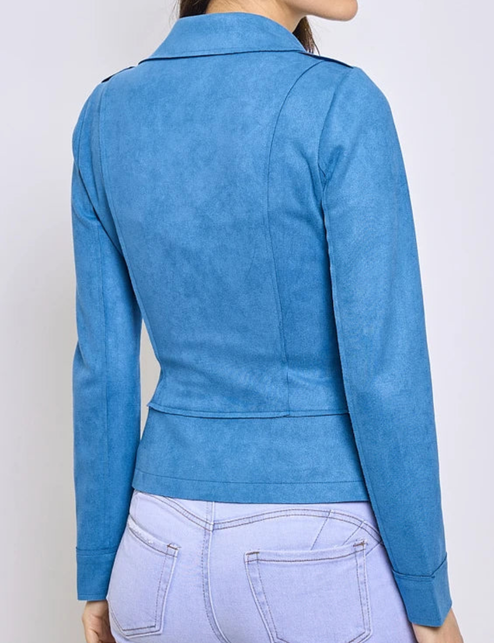 Perfecto mocka JACKET Jeansblå