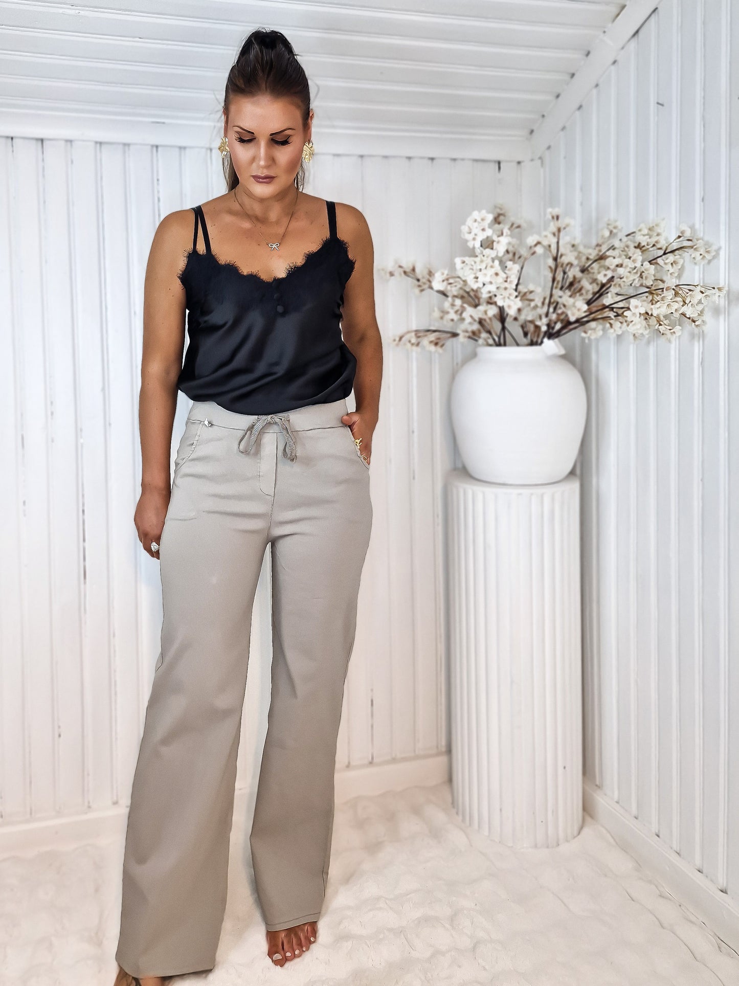 Miracle pants plain Black