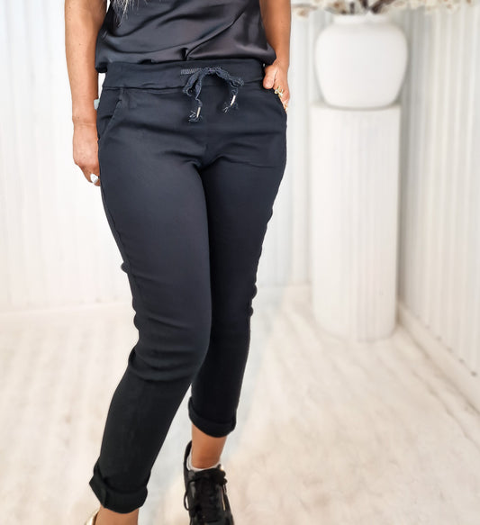 Miracle pants plain Black