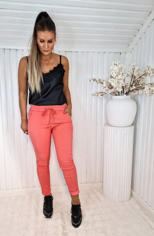 Pantalón milagro liso camel claro