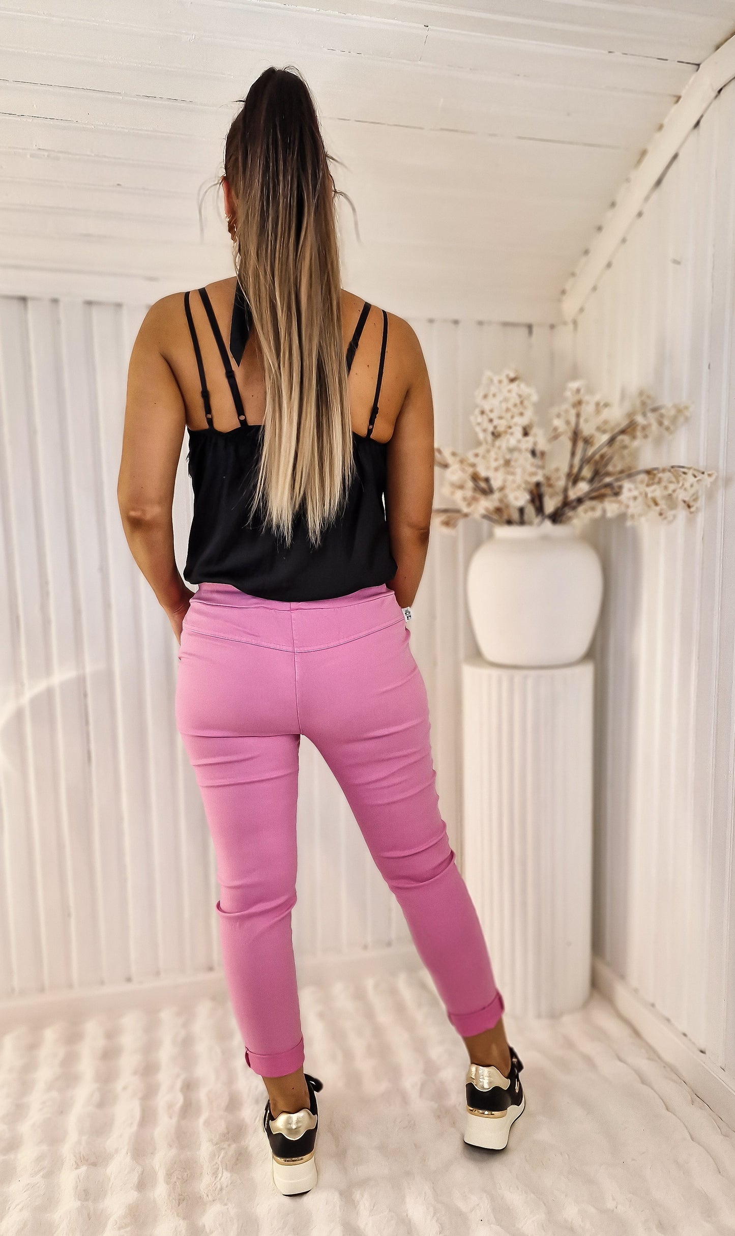 Pantalón milagro liso camel claro