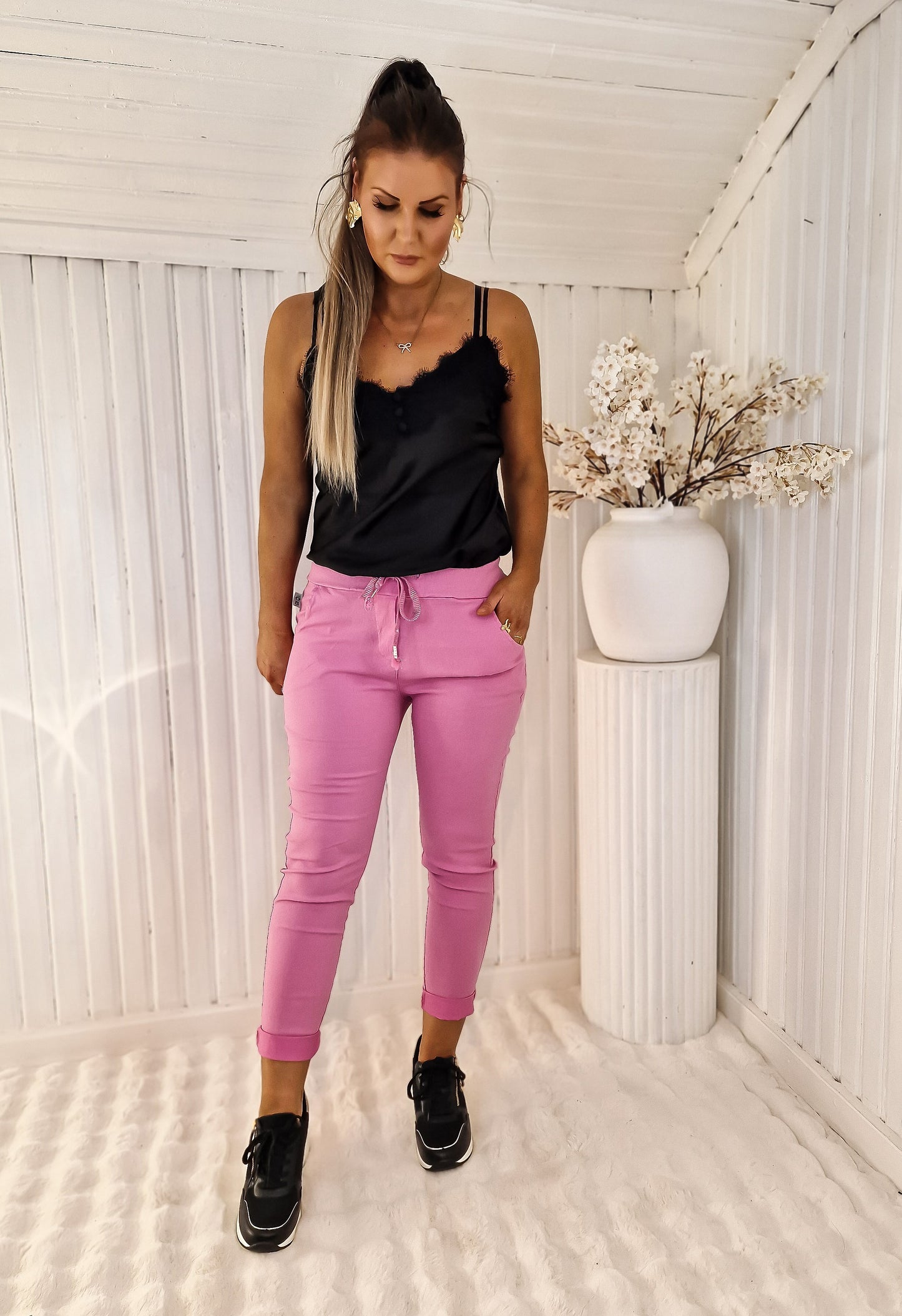 Pantalón milagro liso camel claro