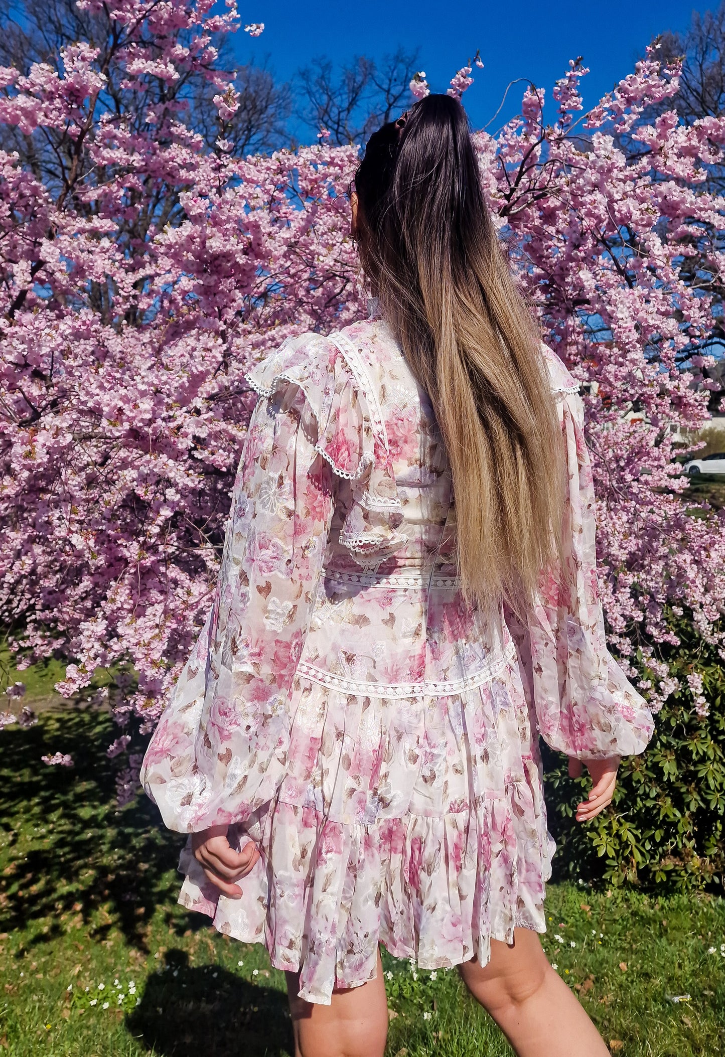 Vestido de encaje floral