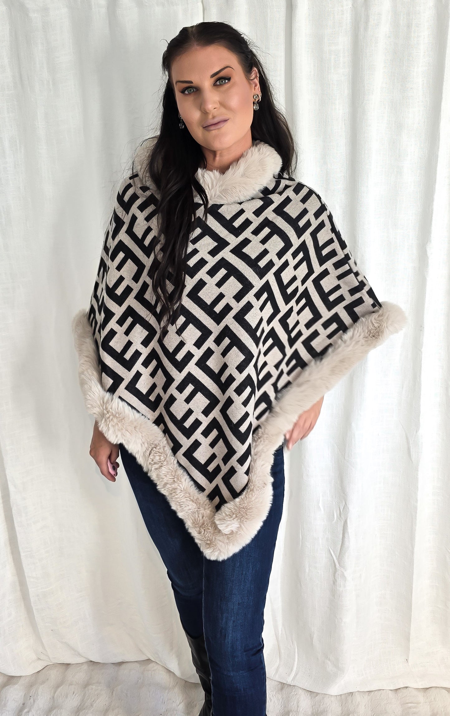 Poncho Sandy Beige