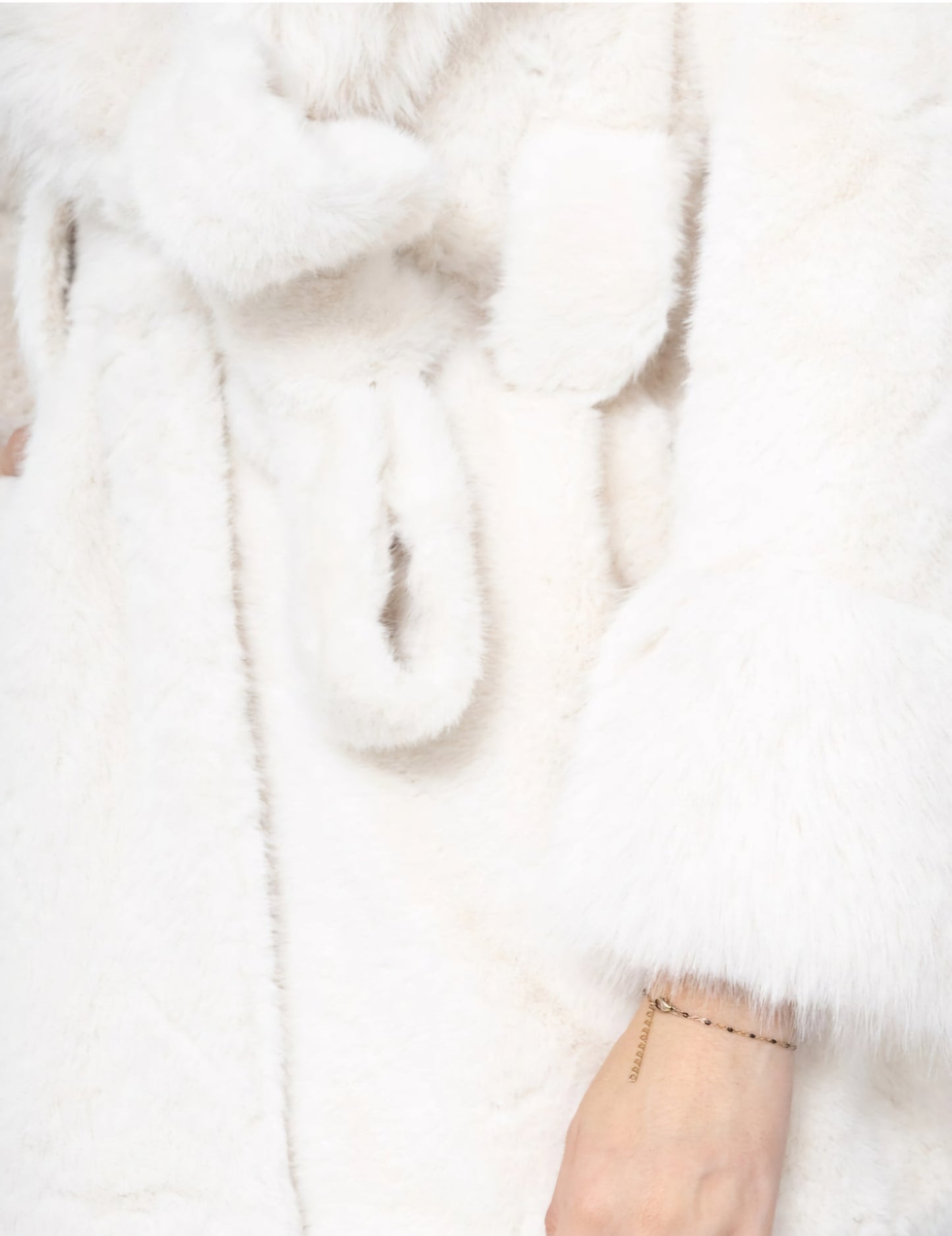 Fuskpäls jacka Stella Offwhite