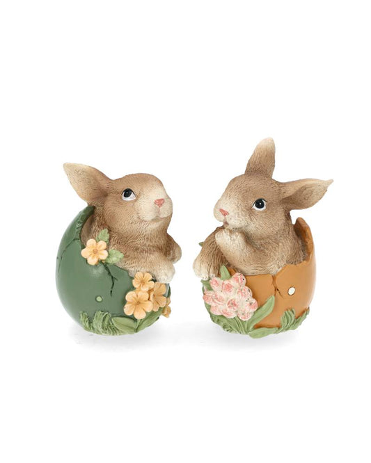 Dekoration Kanin i Ägg 2-pack, 11 cm