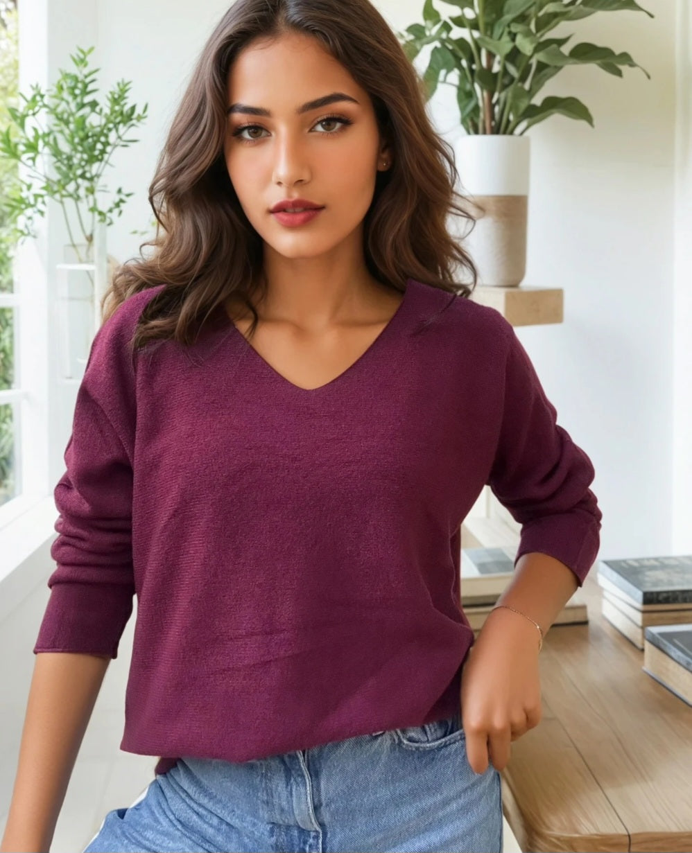 Sömlös stickad tröja Bourdax