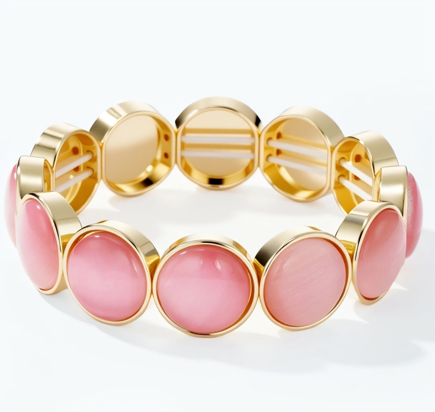 Elastiskt armband Rosa Nickelfritt