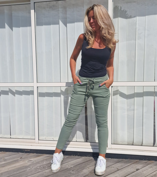 Miracle pants plain Khaki