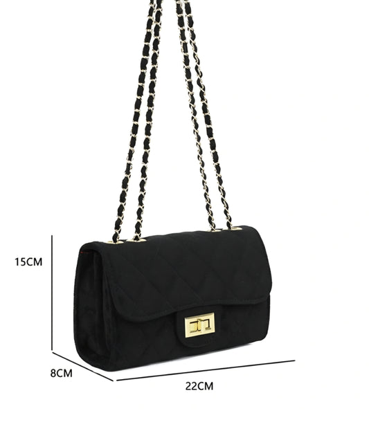 Gallantry quiltad axelväska Svart