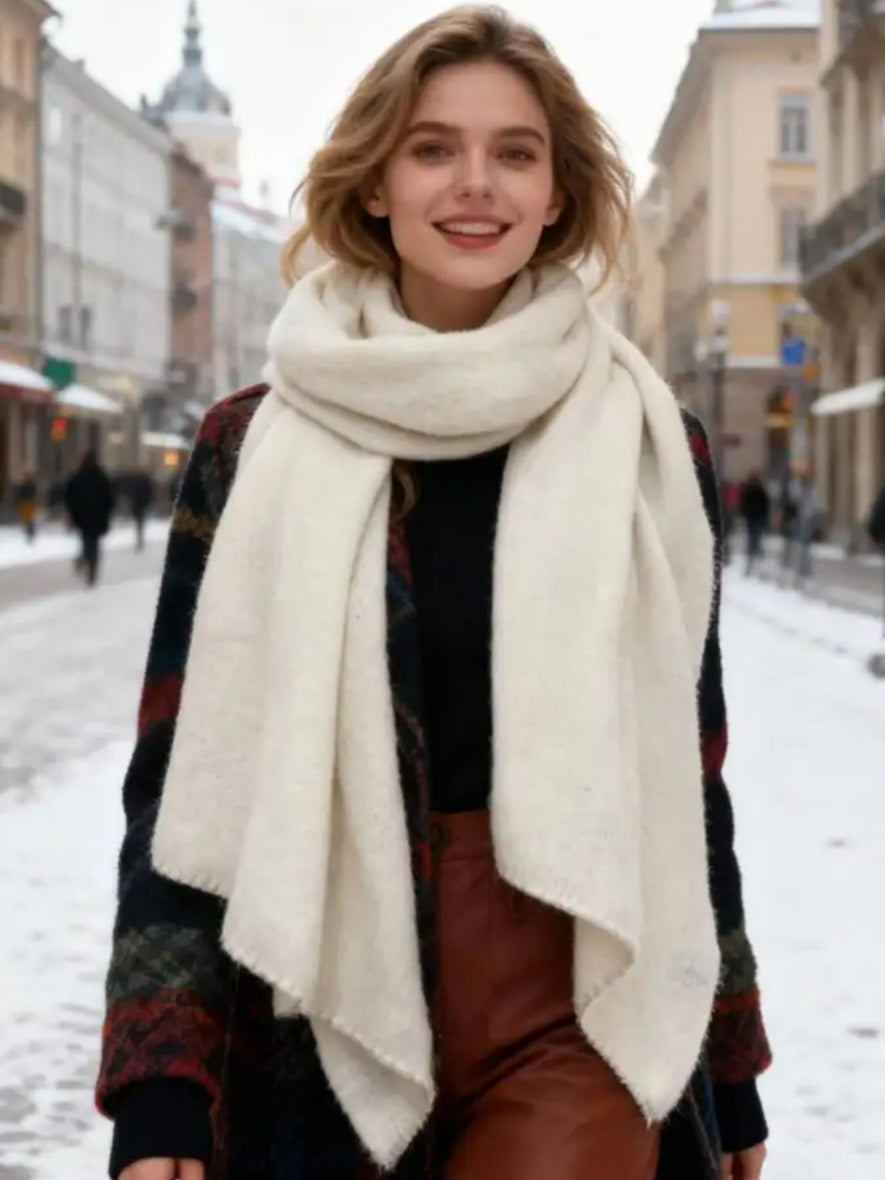 Mjuk halsduk offwhite