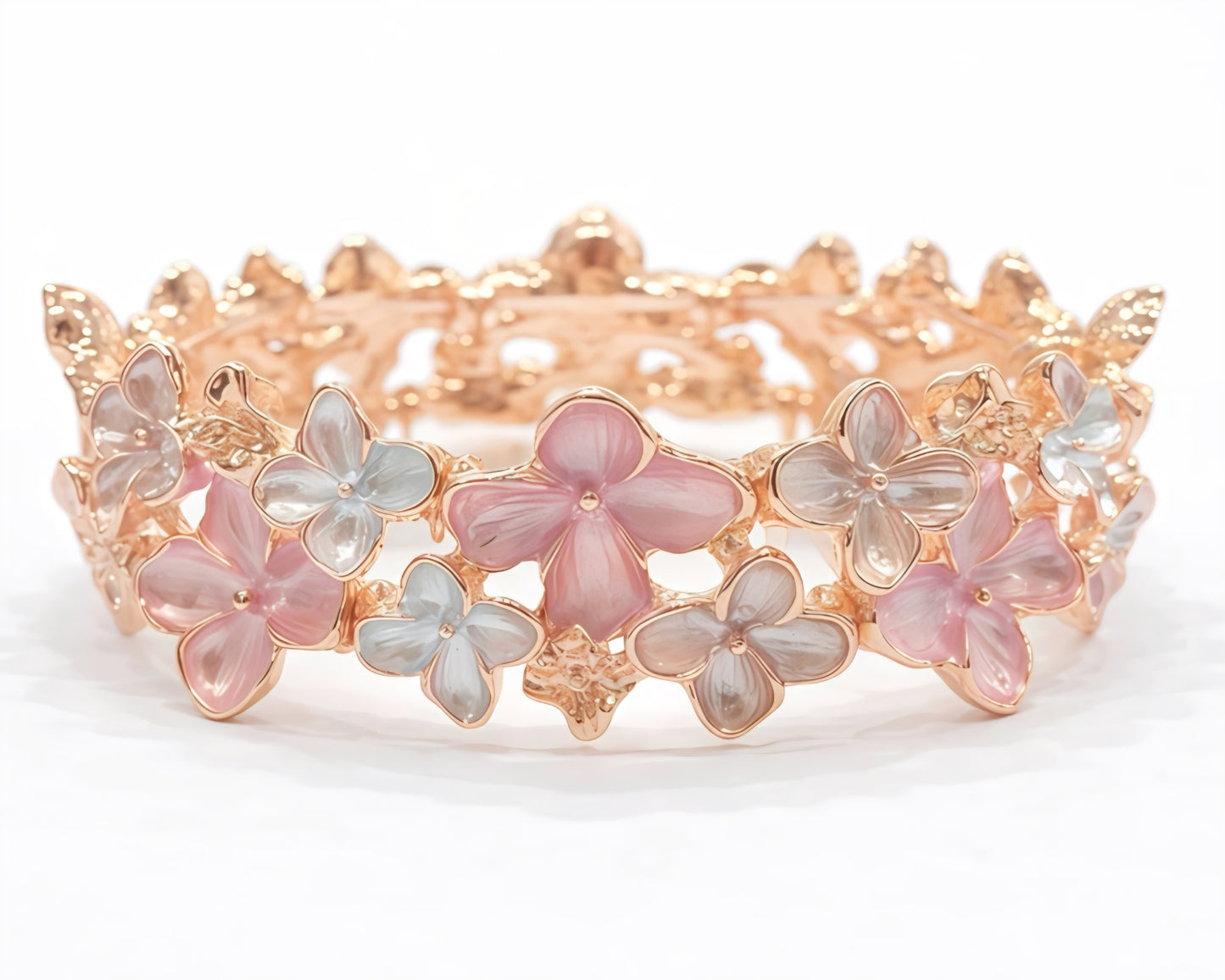 Elastiskt armband Rosa Nickelfritt