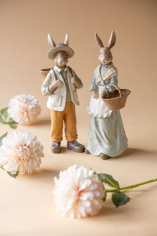 Dekoration Kaninpar Utflykt 2-pack, 31cm