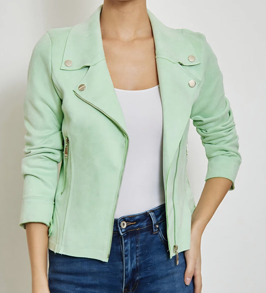 Perfecto mocka JACKET Mintgrön