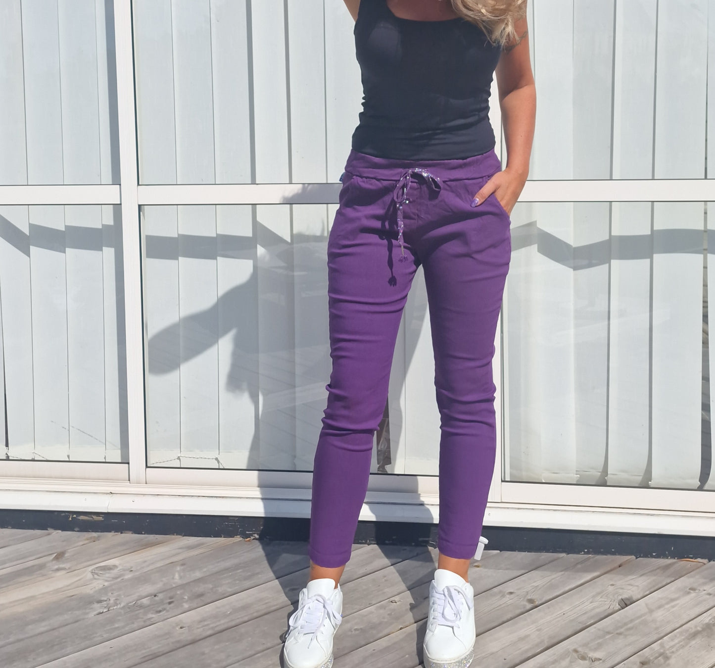 Pantalón milagro liso camel claro