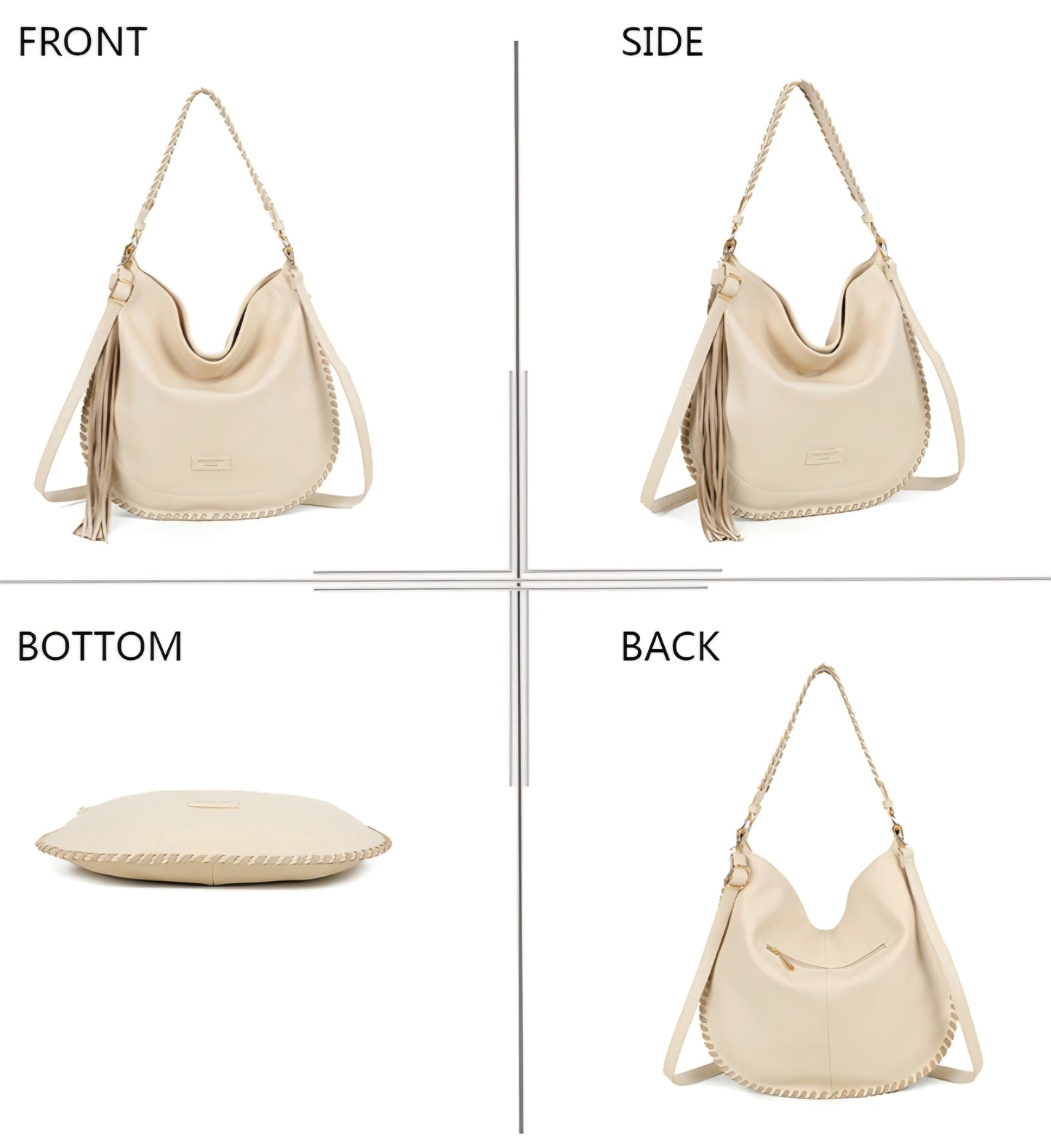 Gallantry flätad handväska Beige