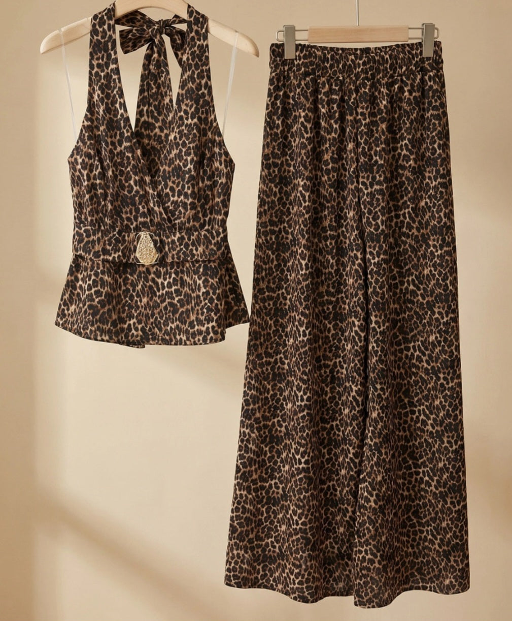 Trendigt leopardmönstrat SET