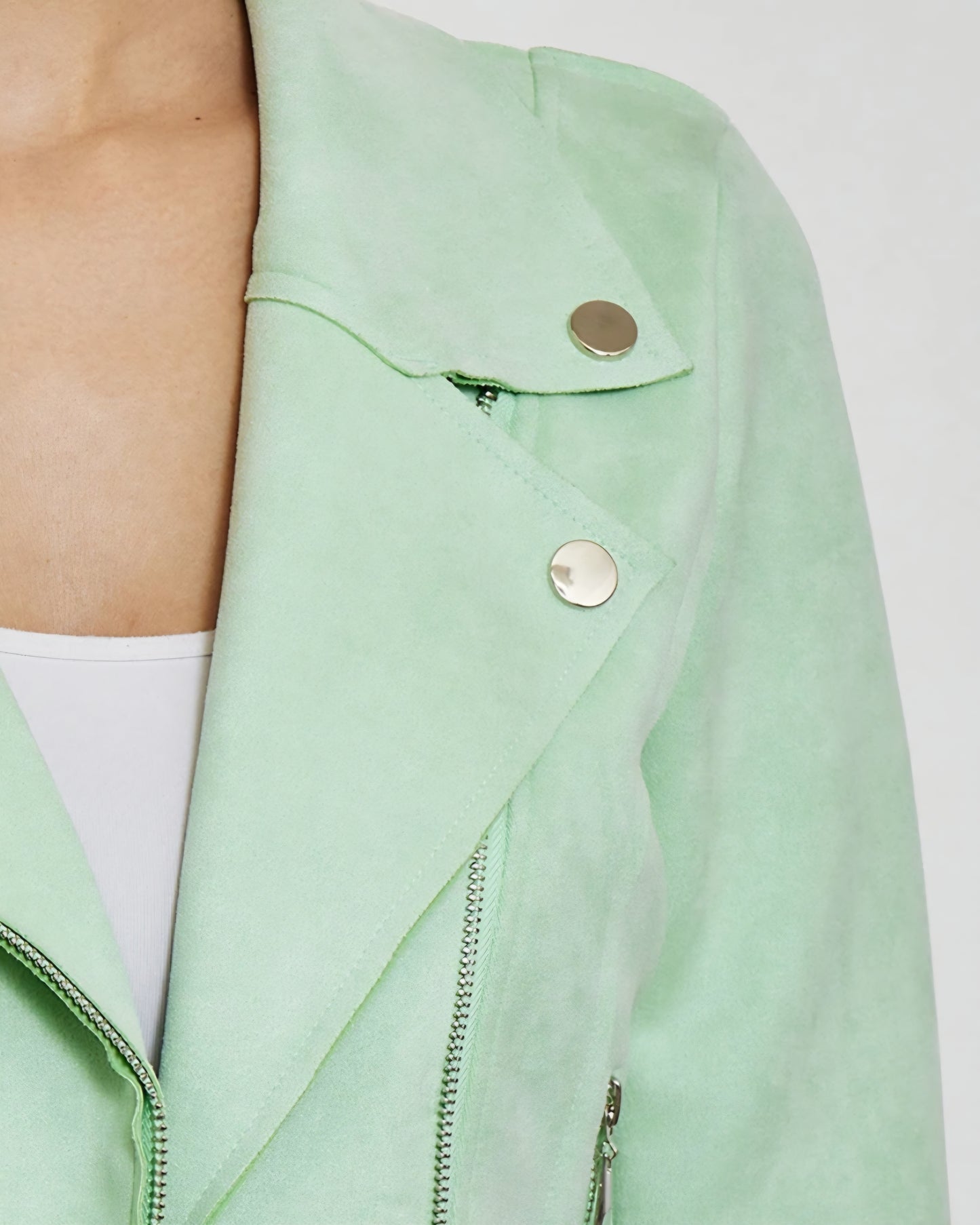 Perfecto mocka JACKET Mintgrön