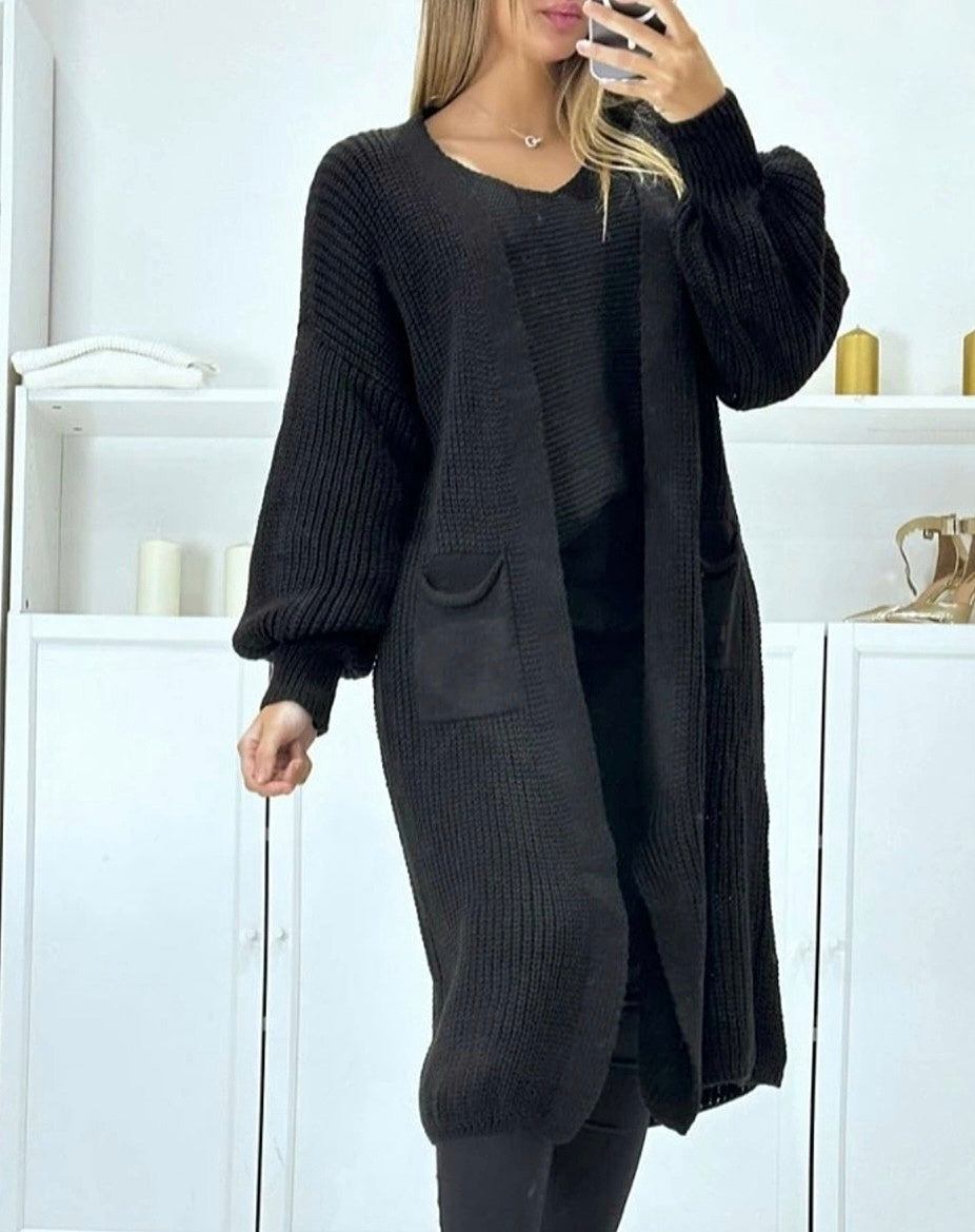 Cardigan lång Penny Svart