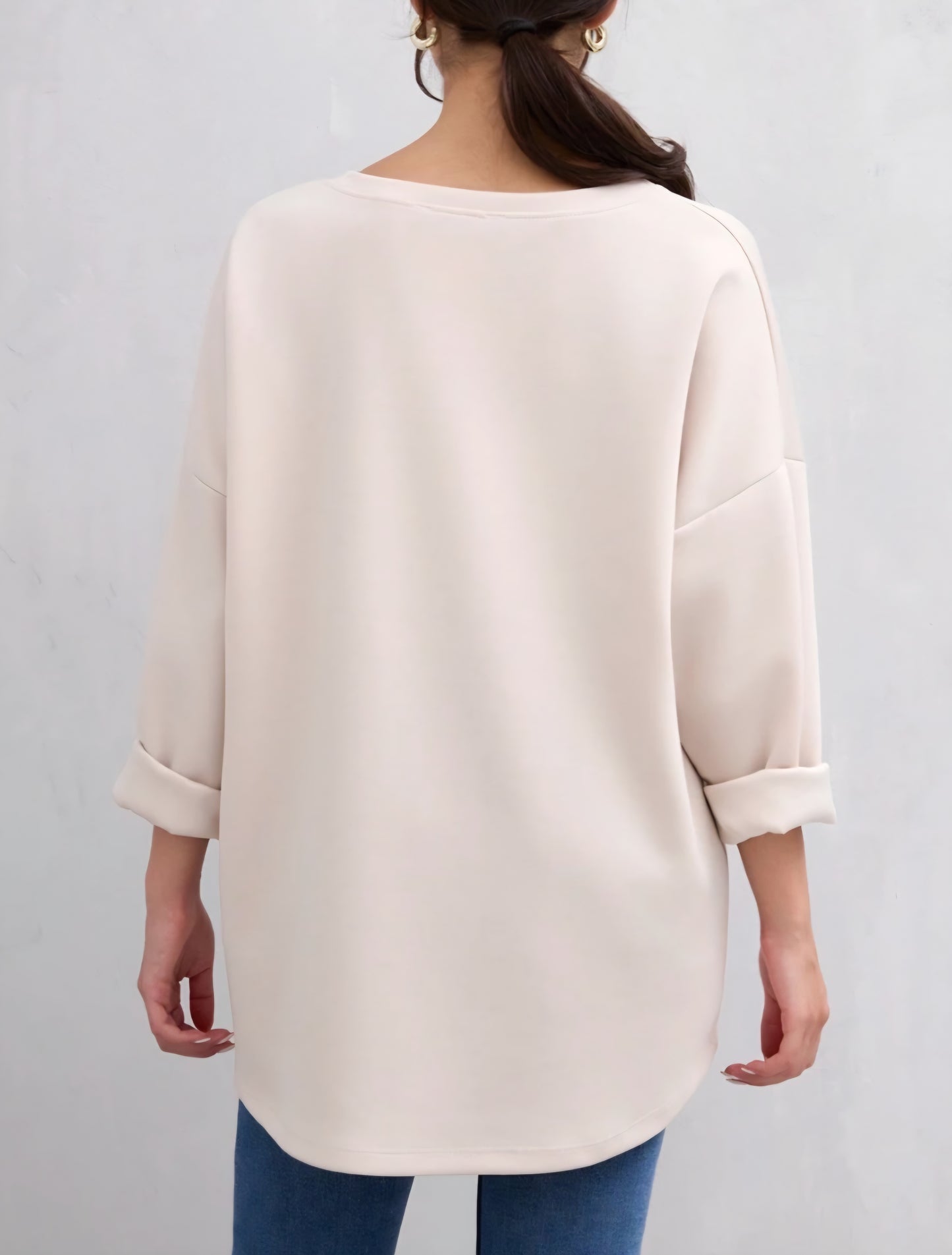 Oversize tröja Beige BROOKLYN