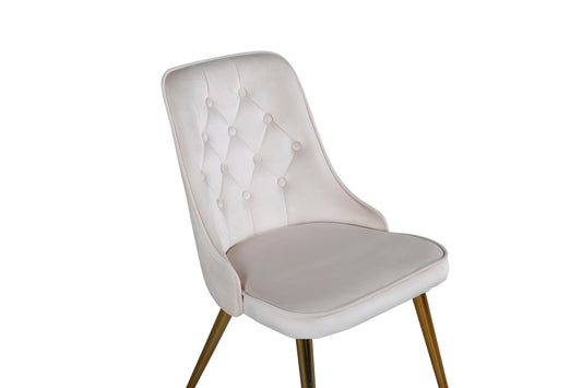 Stol velvet. 2-pack Beige