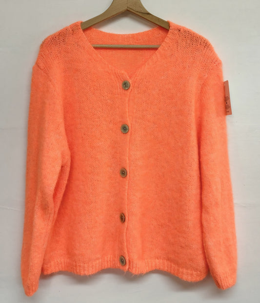 Stickad Kofta Malina