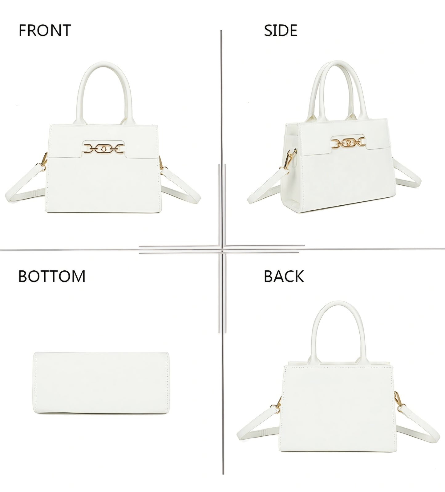 Handväska Spänne Vit