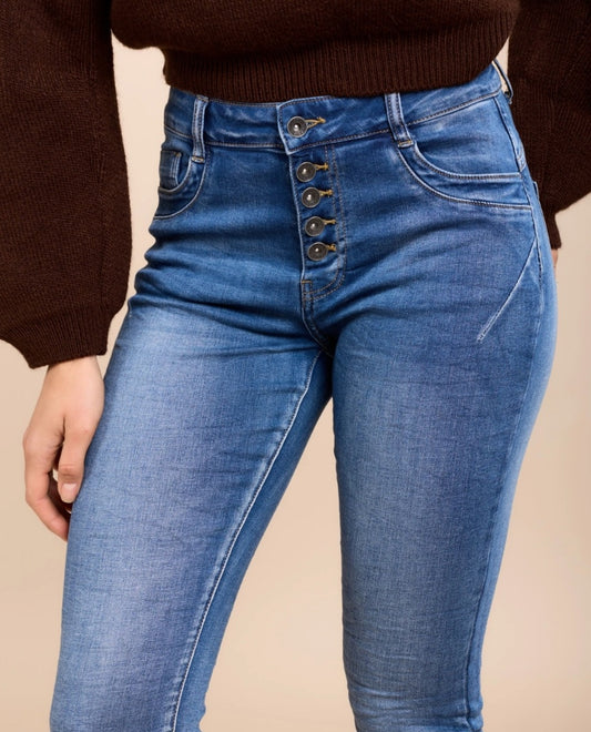Toxik slim fit jeans med superstretch Mellanblå