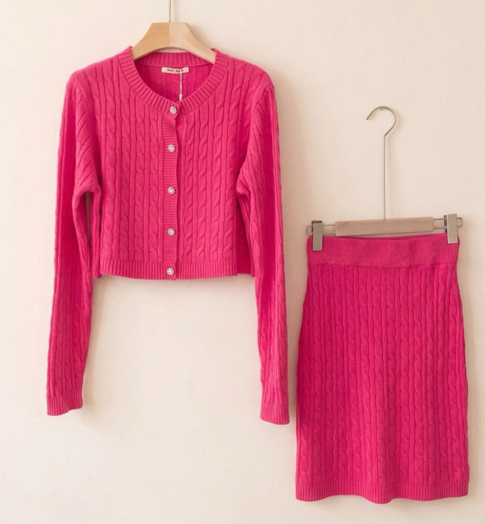 Set, Kjol+tröja Cerise