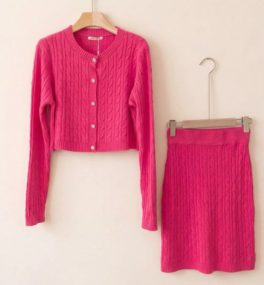 Set, Kjol+tröja Cerise