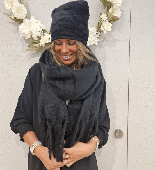 Halsduk Fransar Svart