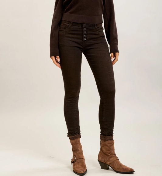 Toxik slim fit jeans med superstretch Brun