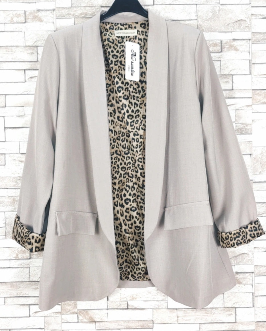 Blazer leopard Taupe