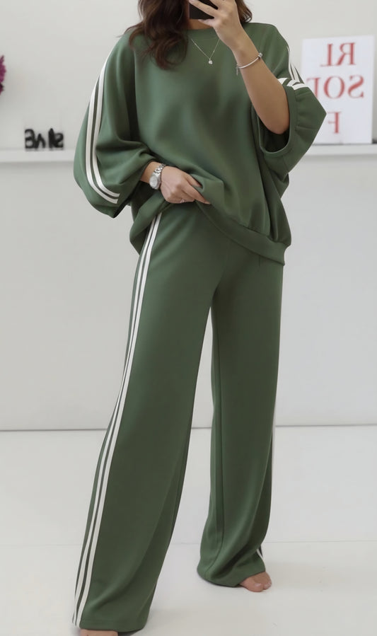 Set, Byxa+Tröja Grön