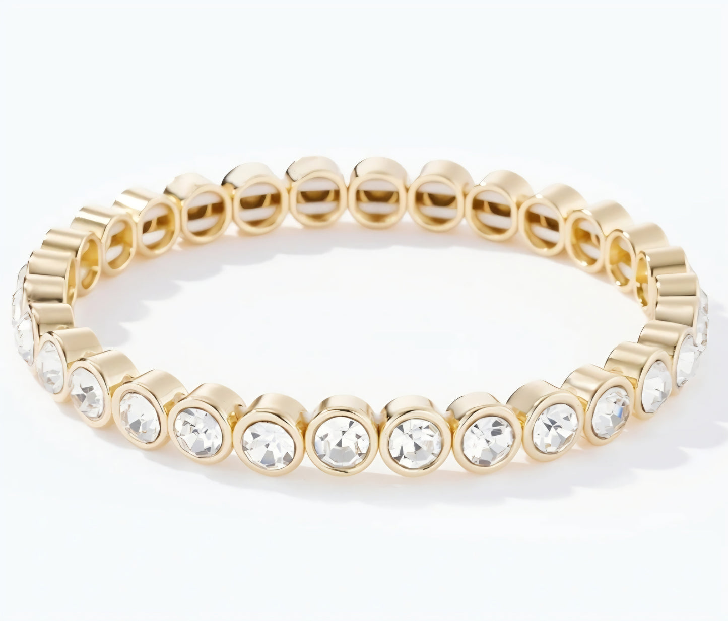 Elastiskt armband Strass Nickelfritt