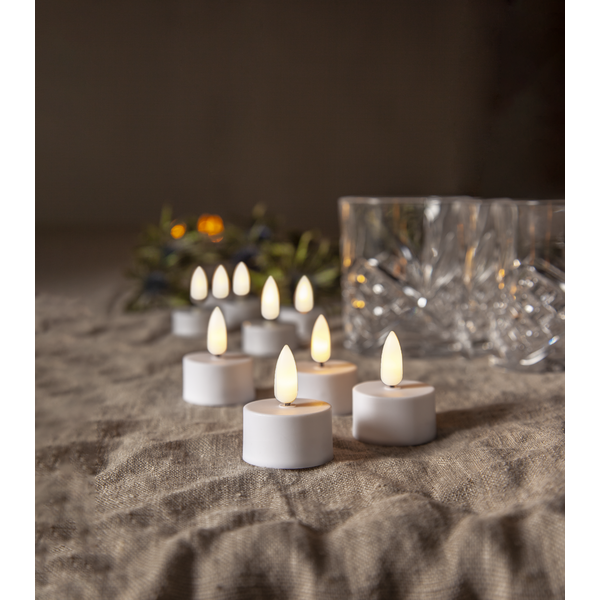 LED Värmeljus 2-pack Flamme TIMER