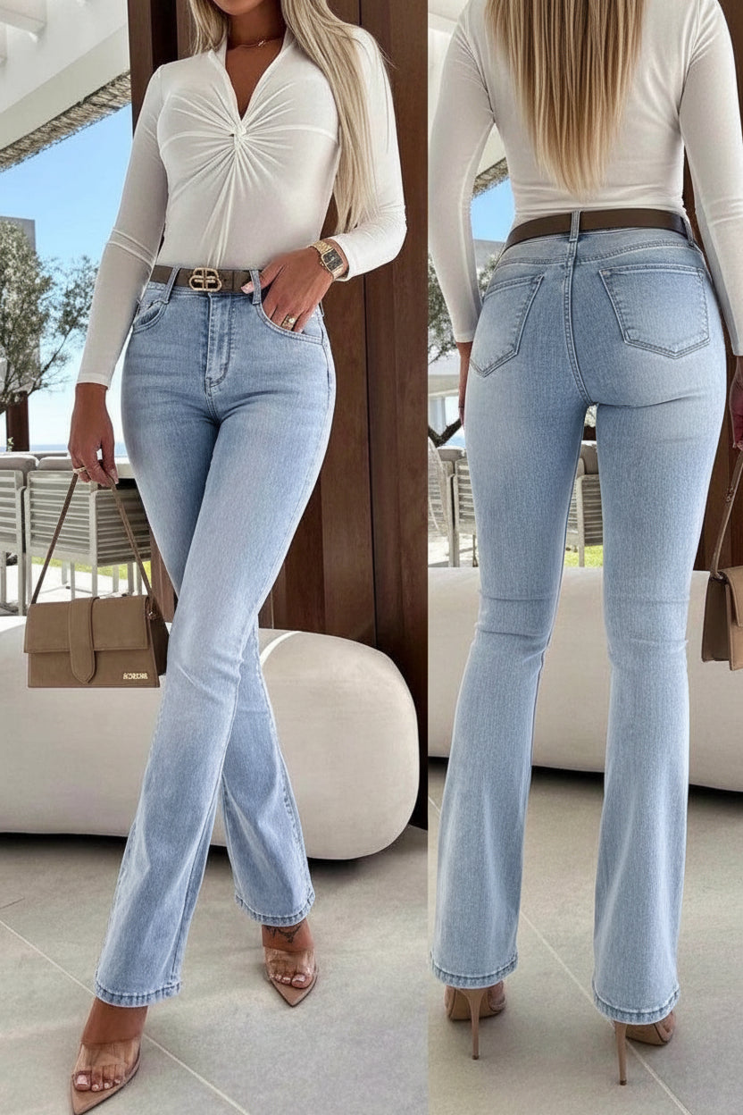 Utsvängda push up-jeans – Premium komfortstretch