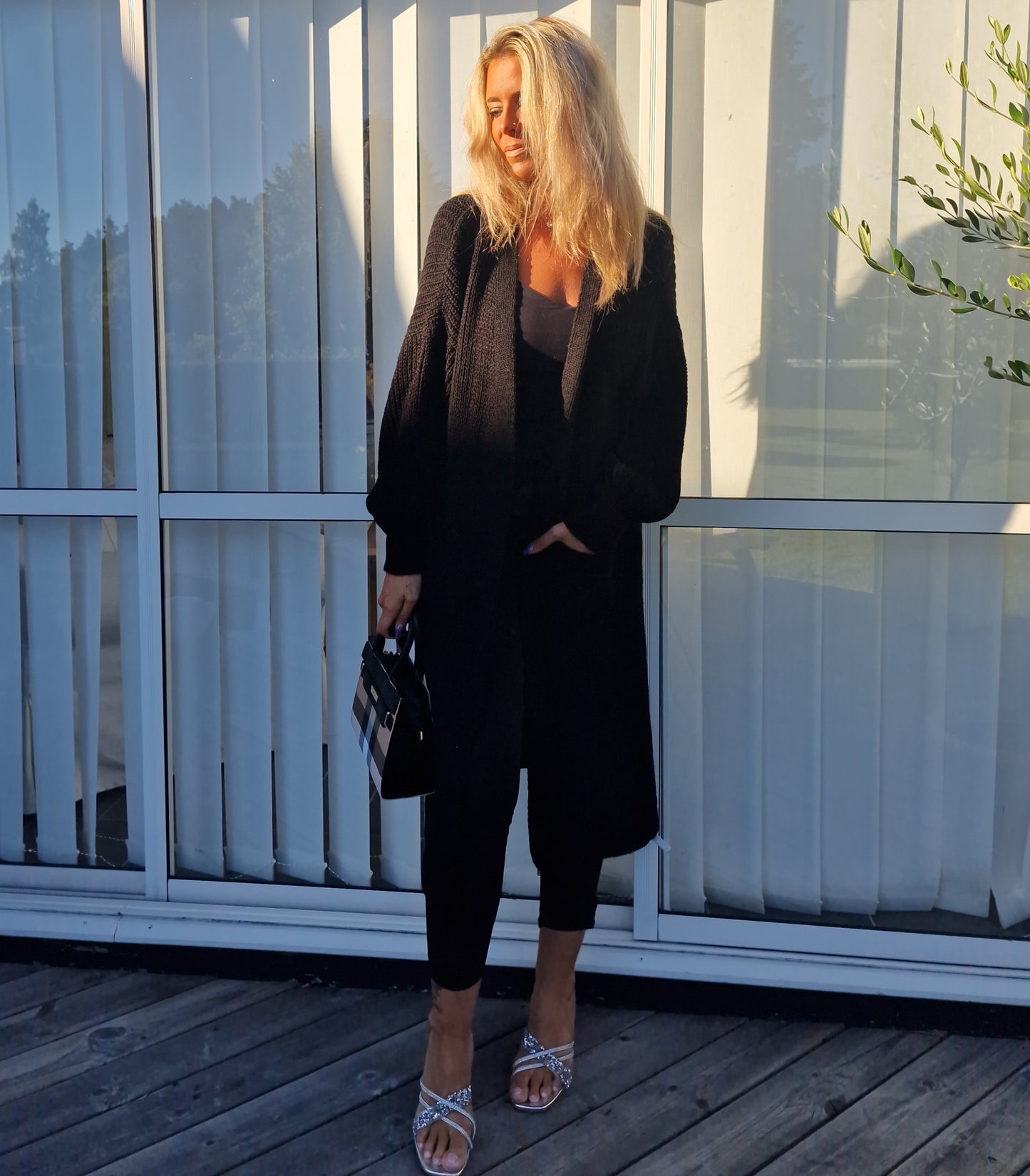 Cardigan lång Penny Svart