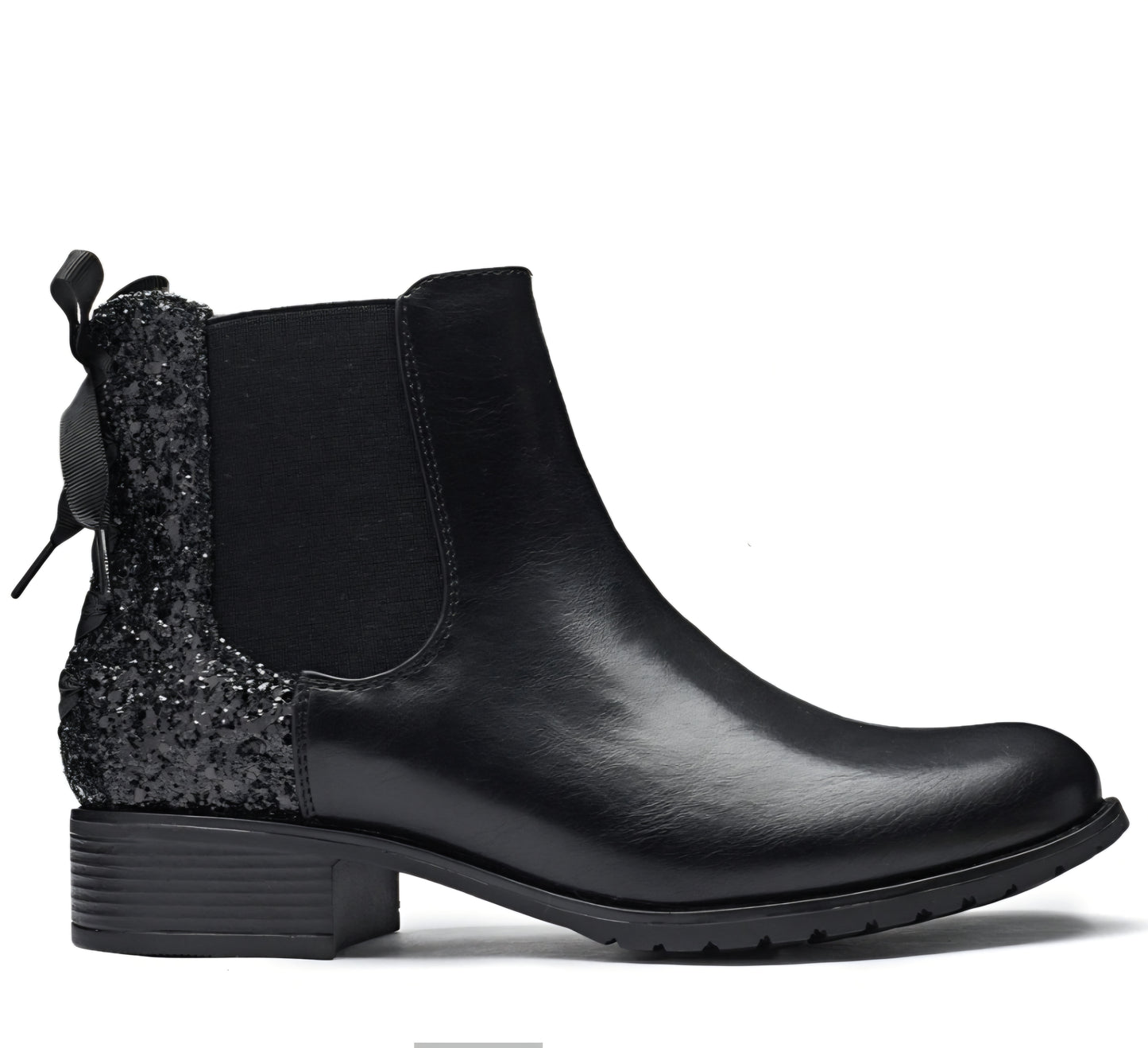 Boots Svart glitter