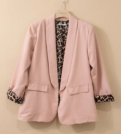 Blazer leopard Rosa