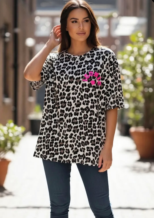 Bomulls-T-shirt med ICONIC-tryck Vit