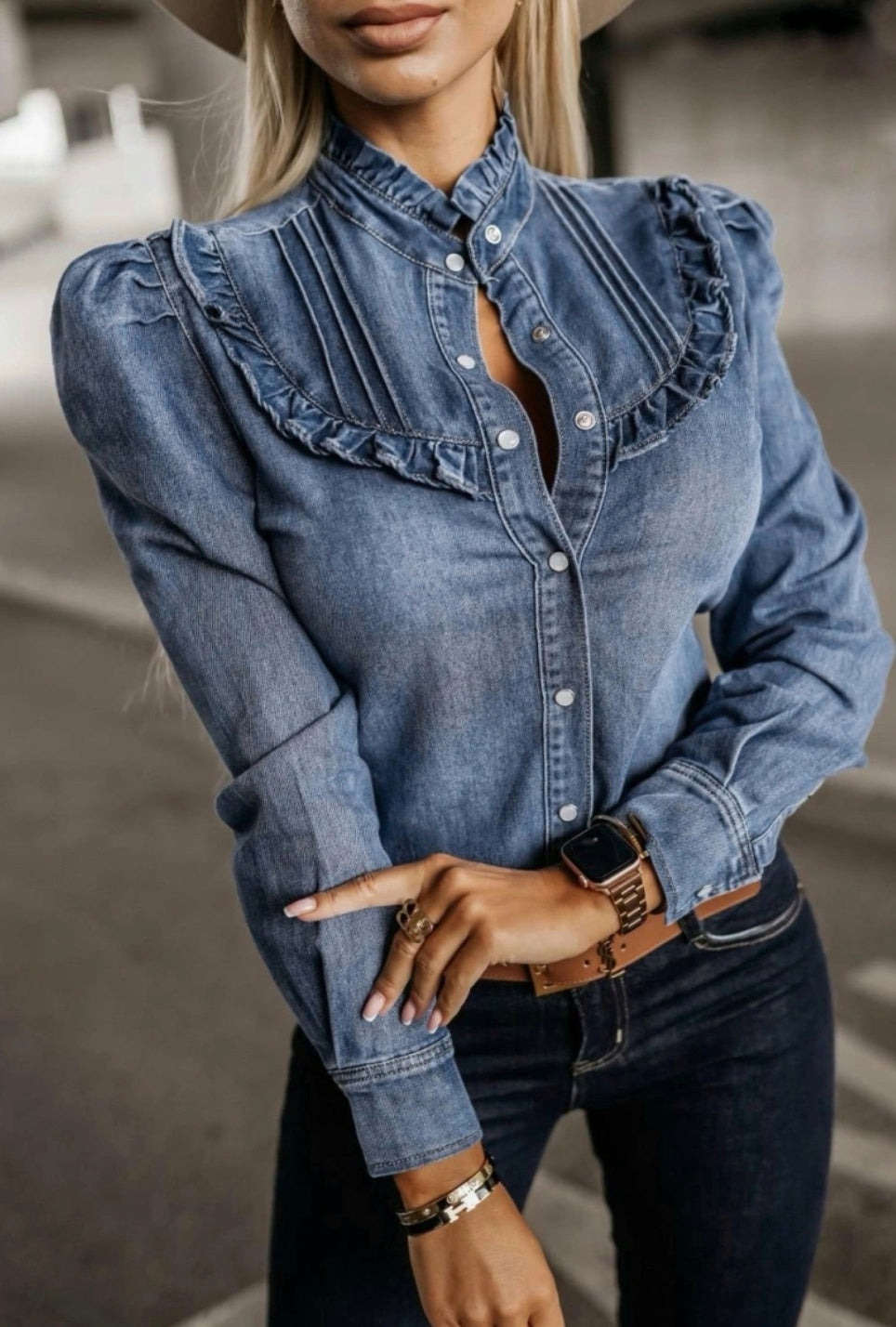 Jeans skjorta Volanger