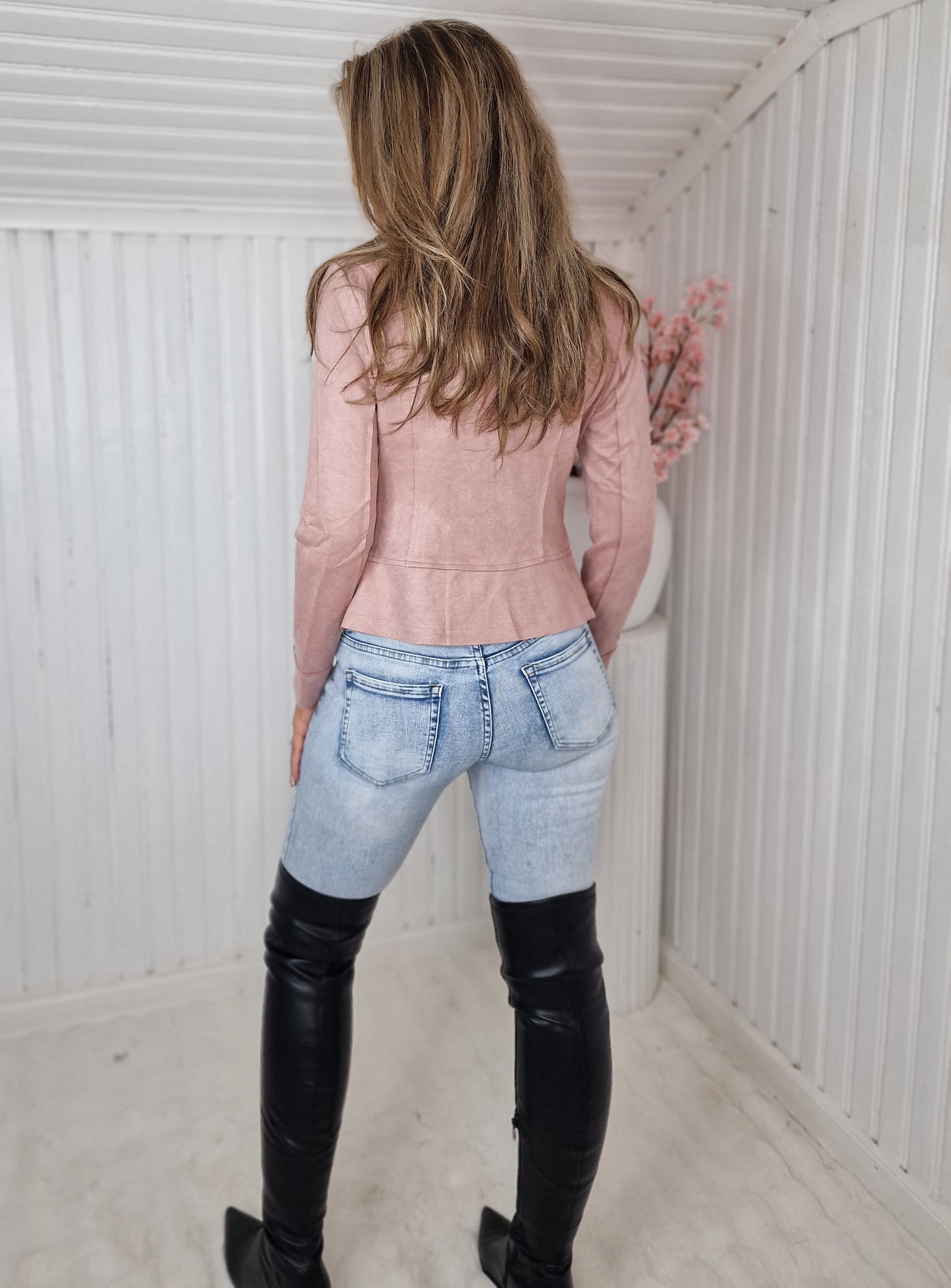 Perfecto mocka JACKET Gammelrosa