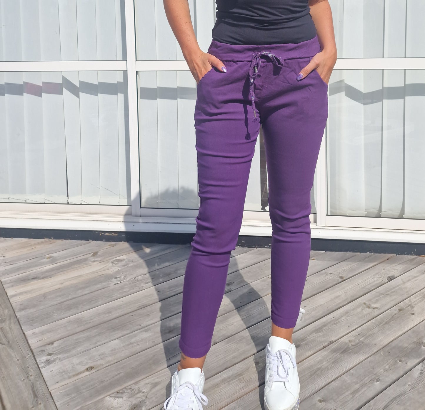 Pantalón milagro liso camel claro