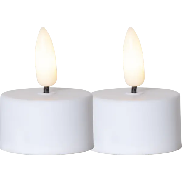 LED Värmeljus 2-pack Flamme TIMER