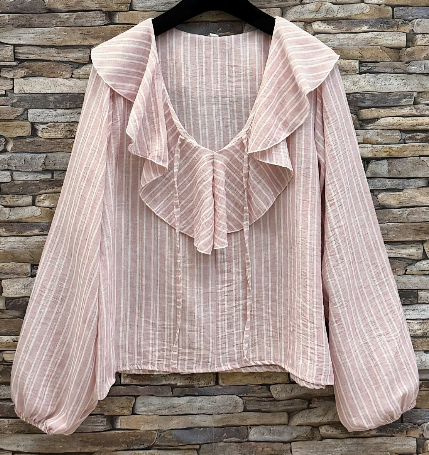 BETTY blus Randig Rosa