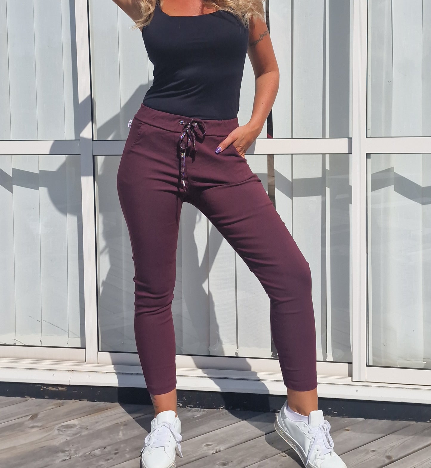 Pantalón milagro liso camel claro