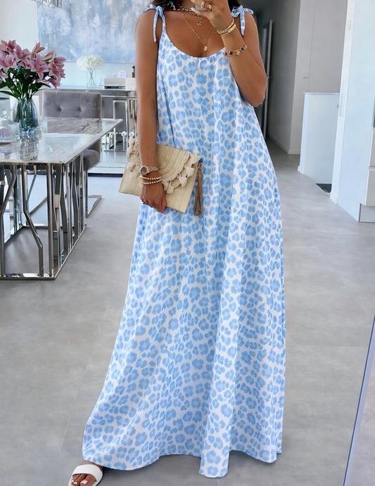 LEOPARDKLÄNNING Bäckobölja Blå