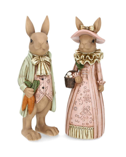Dekoration Herr och Fru Kanin Finklädd 2-pack, 30 cm