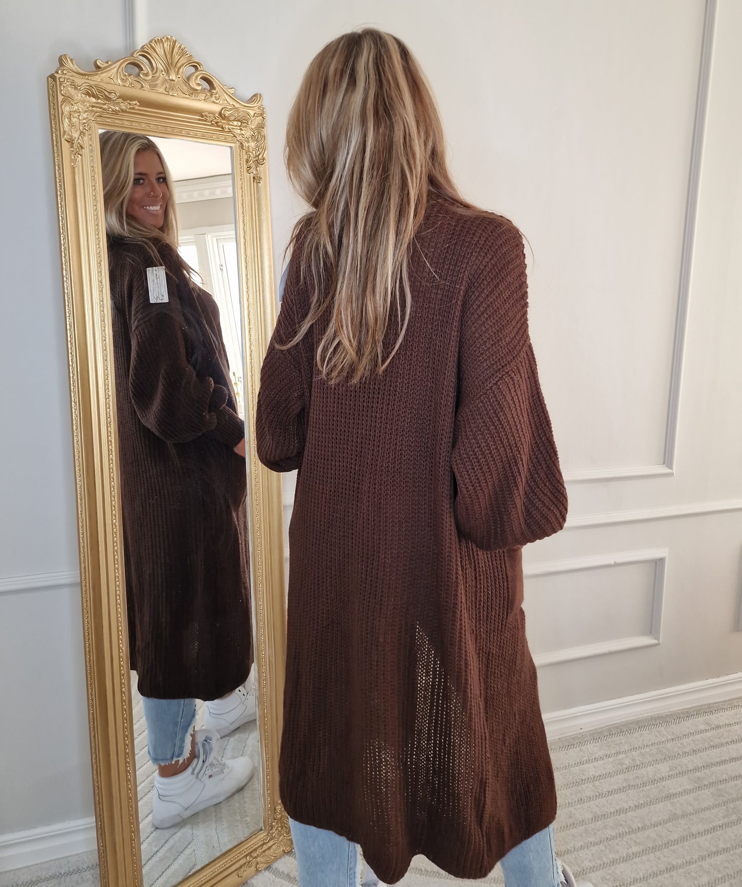 Cardigan Lång Penny Brun